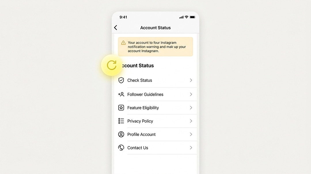 اعلان محدودیت حساب (Account Status)