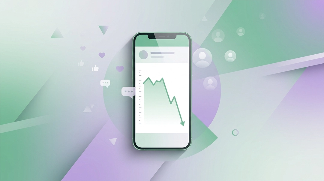 نمودار تغییرات بازدید یک پیج در طول یک ماه به صورت اسکرینشات از بخش Insights اینستاگرام
