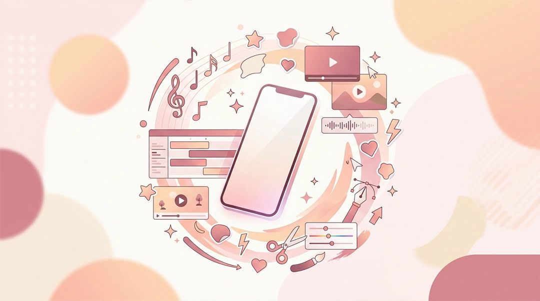 اسکرین‌شات صفحه ویرایش ریلز اینستاگرام با بخش افزودن صدا و متن